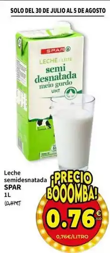 SPAR Spar - leche semidesnatada oferta