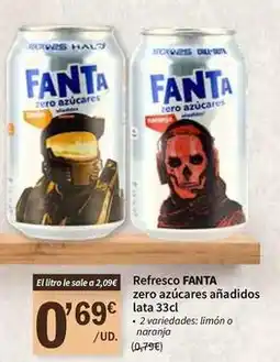 SPAR Fanta - refresco zero azucares anadidos oferta