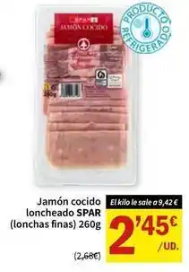 SPAR Spar - jamón cocido loncheado oferta