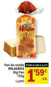 SPAR Milagros - pan de molde oferta