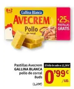 SPAR Gallina blanca - pastillas avecrem pollo de corral oferta