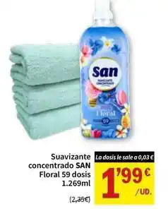 SPAR San - suavizante concentrado floral 59 dosis oferta
