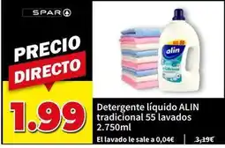 SPAR Alin - detergente líquido tradicional 55 lavados oferta