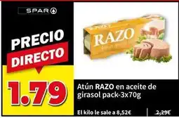 SPAR Razo - atún en aceite de girasol oferta