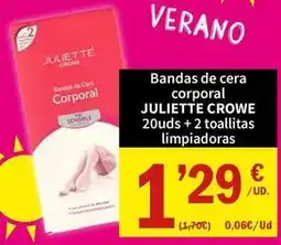 SPAR Juliette crowe - bandas de cera corporal oferta