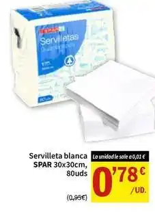 SPAR Spar - servilleta blanca oferta