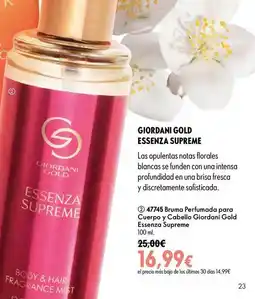 Oriflame Giordani - gold essenza supreme oferta