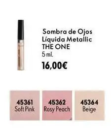 Oriflame The one - sombra de ojos liquida metallic oferta