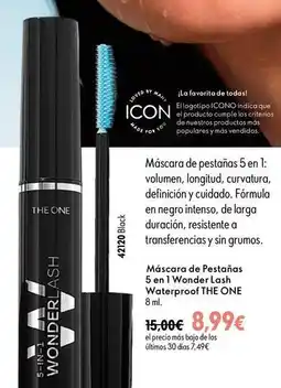Oriflame The one - mascara de pestanas 5 en 1 wonder lush waterproof oferta