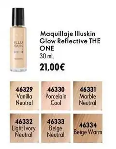 Oriflame One - maquillaje illuskin glow reflective the oferta