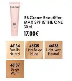 Oriflame One - bb cream beautifulier max spf 15 the oferta