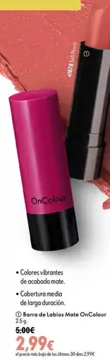 Oriflame Soft - barra de labiso mate on-colch oferta