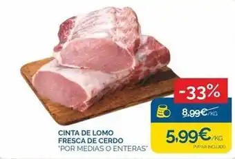 Cash Ecofamilia Cinta de lomo fresca de cerdo oferta