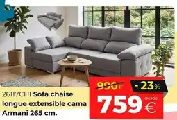 Ahorro Total Armani - sofa chaise longue extensible cama oferta