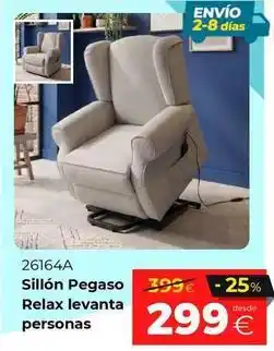 Ahorro Total Pegaso - sillón relax levanta oferta