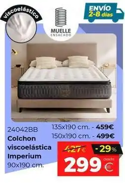 Ahorro Total Colchon viscoelastico imperium oferta