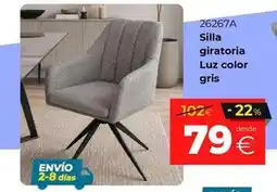 Ahorro Total Silla giratoria luz color gris oferta