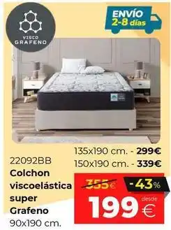 Ahorro Total Colchon viscoelastica super grafeno oferta