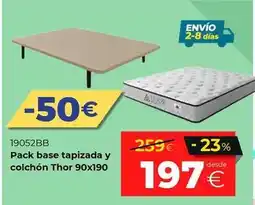 Ahorro Total Thor - pack base tapizada y colchón oferta