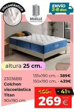 Ahorro Total Titan - colchon viscoelastica oferta