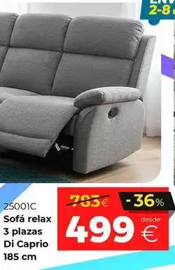 Ahorro Total Relax - sofá 3 plazas di caprio oferta