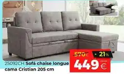 Ahorro Total Sofá chaise longue cama cristian 205 cm oferta