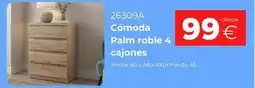 Ahorro Total Cómoda palm roble 4 cajones oferta