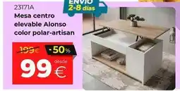 Ahorro Total Mesa centro elevable alonso color polar-artisan oferta