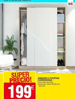 Bricoking Armario 3 puertas correderas oferta