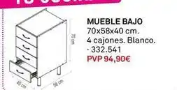 Bricoking Blanco - mueble bajo oferta