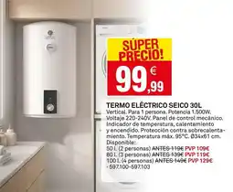 Bricoking Vertical - termo eléctrico seico oferta
