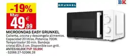 Bricoking Grunkel - microondas easy oferta