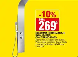 Bricoking Mango - columna hidromasaje inox mystic con termostato oferta