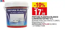 Bricoking Blanco - pintura plástica luminoso extra oferta