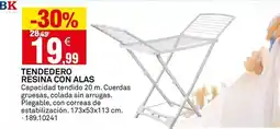 Bricoking Tendedero resina con alas oferta