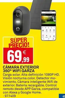 Bricoking Garza - cámara exterior 360 wifi oferta