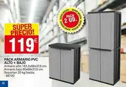 Bricoking Pvc - pack armario pvc alto + bajo oferta