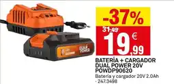 Bricoking Batería + cargador dual power 20v powdp90620 oferta