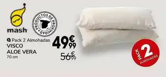 Conforama Mash Pack 2 Almohadas Visco Aloe Vera oferta