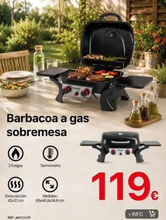 Barbacoa a gas sobremesa