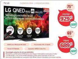 Mi electro Lg - qned evo ail mini led 75qned81b6a oferta