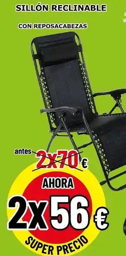 Outlet Hogar Sillon reclinabile con reposacabezas oferta