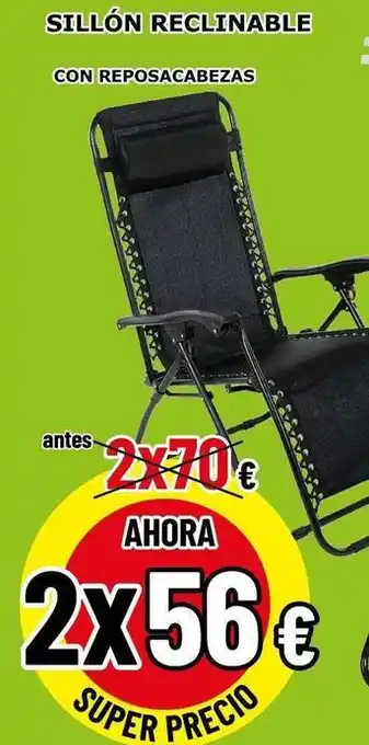 Sillon reclinabile con reposacabezas