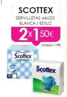 Muchas Perfumerías Scottex - servilletas 64uds blanca / estilo oferta