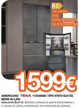 Expert Teka - americano 113430085/rfb 87870 sln sg serie in-line oferta