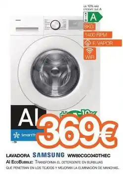 Expert Samsung - lavadora ww80cgc04dthec oferta