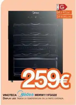 Expert Midea - vinoteca mdrw11lfg622 oferta