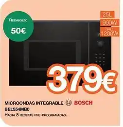Expert Bosch - microondas integrable bel554mb0 oferta