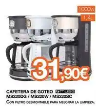 Expert Cafetera de goteo ms220dg/ms220w/ms220sc oferta