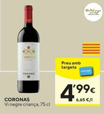 Caprabo Vino tinto coronas oferta